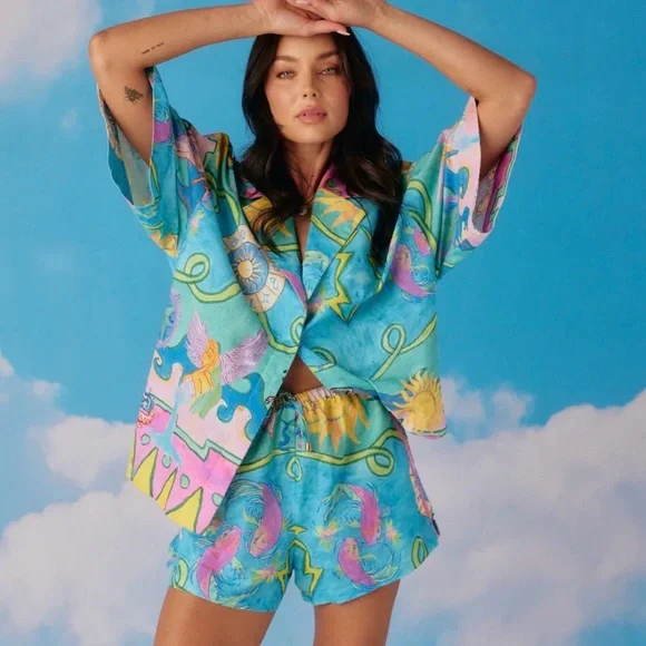 NWT Sabbi Australia Shorts Set - Star Sign XS - Picture 2 of 8